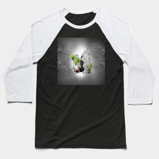 Music, black violin and palm trees Baseball T-Shirt